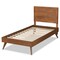 Baxton Studio Jiro Mid-Century Modern Walnut Brown Finished Wood Twin Size Platform Bed 186-11160-11159-Zoro - alternate 3